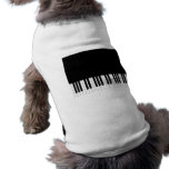 Dog Shirt - Piano Keyboard black white