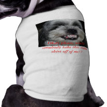 Dog shirt, unhappy Lhasa Apso