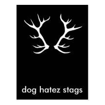 dog stag cardz post card