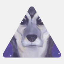 Dog Star Triangle Stickers