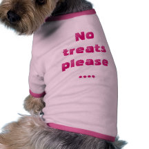 Dog t-Shirt: No treats please