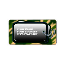 dog tag custom address label