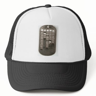 dog tag hat by holycrocodile