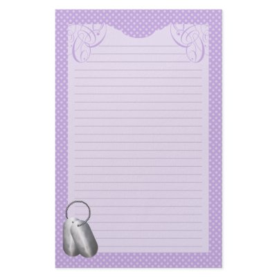 Dog Tags N Dots Customized Stationery by ArmyMomCreations