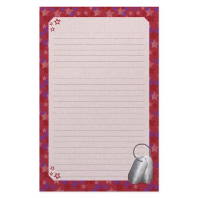 Dog Tags N Stars Customized Stationery by ArmyMomCreations