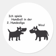 dog talk runde sticker