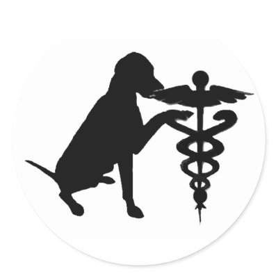 DOG THERAPY HOSPITAL ROUND STICKERS by Sofia_Youshi