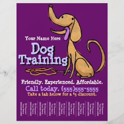 Dog Training. Custom Promotional Flyer Zazzle