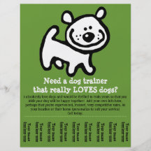 Dog Training, Walking, Grooming, Sitting promo tem Personalized Flyer