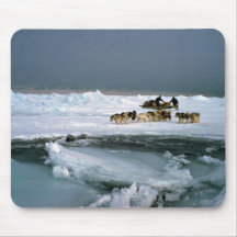 Dog travel on ice, Ellesmere Island, Northwest Ter Mousepads