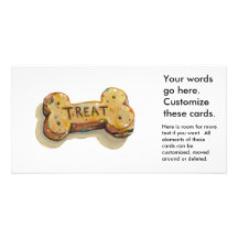 Dog treat cards for dogs parties businesses events photo greeting card