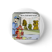 Dog Vs Hydrant Police Line Up Funny Gifts & Tees Pinback Buttons