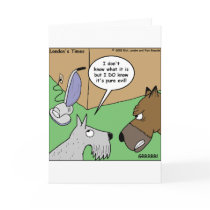 Dog VS. Vacuum Cleaner Funny Gifts & Collectibles Greeting Cards