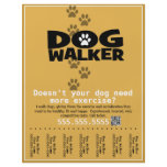 Dog Walker Custom promotional tear-sheet flyer