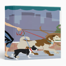 Dog Walker Redhead Notebook 3 Ring Binder