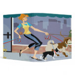 Dog Walker Redhead Notebook 3 Ring Binder