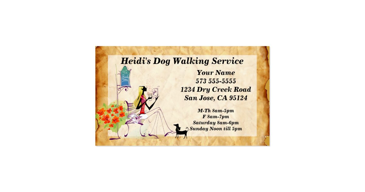 dog walking service business card zazzle dog walking business cards free