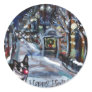 Dog Winter Xmas holiday scene Sticker
