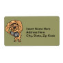 Dog with Machine Gun Personalised Shipping Labels