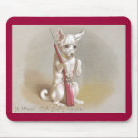 Dog with Rifle Victorian Christmas mousepads
