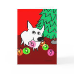 DOG with string of lights Cards