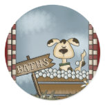 Doggie Bath Round Sticker