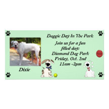 Doggie Date Invitations Photo Cards