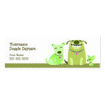 Doggie Daycare Green Dogs Business Card Templates