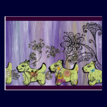 Doggie Garden postcards