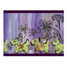 Doggie Garden Postcard