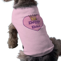 Doggy Diva Heart Crown Doggy Shirt Doggie T Shirt