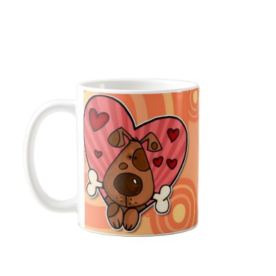 doggy heart coffee mugs by cfkaatje