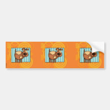 doggy square scrapbook sticker bumper stickers