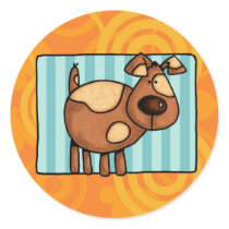 doggy square sticker