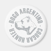 DOGO ARGENTINO COUGAR HUNTER REFRIGERATOR MAGNETS