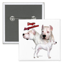 Dogo Argentino Trio 2 - Button