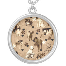 Dogs and Hearts Pendants