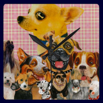 Dogs are Fun Clock wall clocks