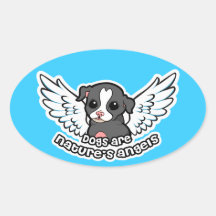 Dogs are nature's angel Staffordshire with wings Stickers
