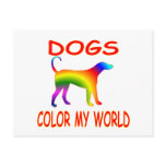 Dogs Colour My World Postcards