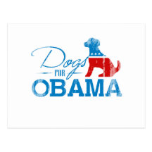 Dogs for Obama - Faded.png Post Cards