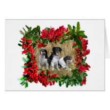 Dogs in Pyracantha Berries New Greeting Cards