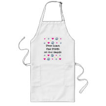 Dogs Leave Paw Prints on Our Hearts Apron