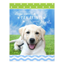 Dogs leave paw prints on your heart personalized invites