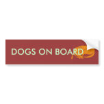 DOGS ON BOARD BUMPER STICKERS