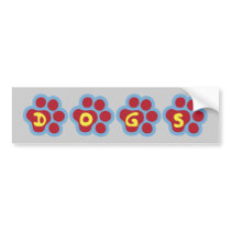 Dogs (Paw Print) Bumper Sticker