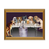 Dogs Playing   Post Card