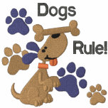 Dogs Rule! Embroidered Hooded Sweatshirt