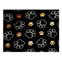 Dogs Rule Paw Prints Gifts for Dog Lovers Post Card