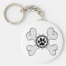 DogsRule_Logo_CrossBones Keychains